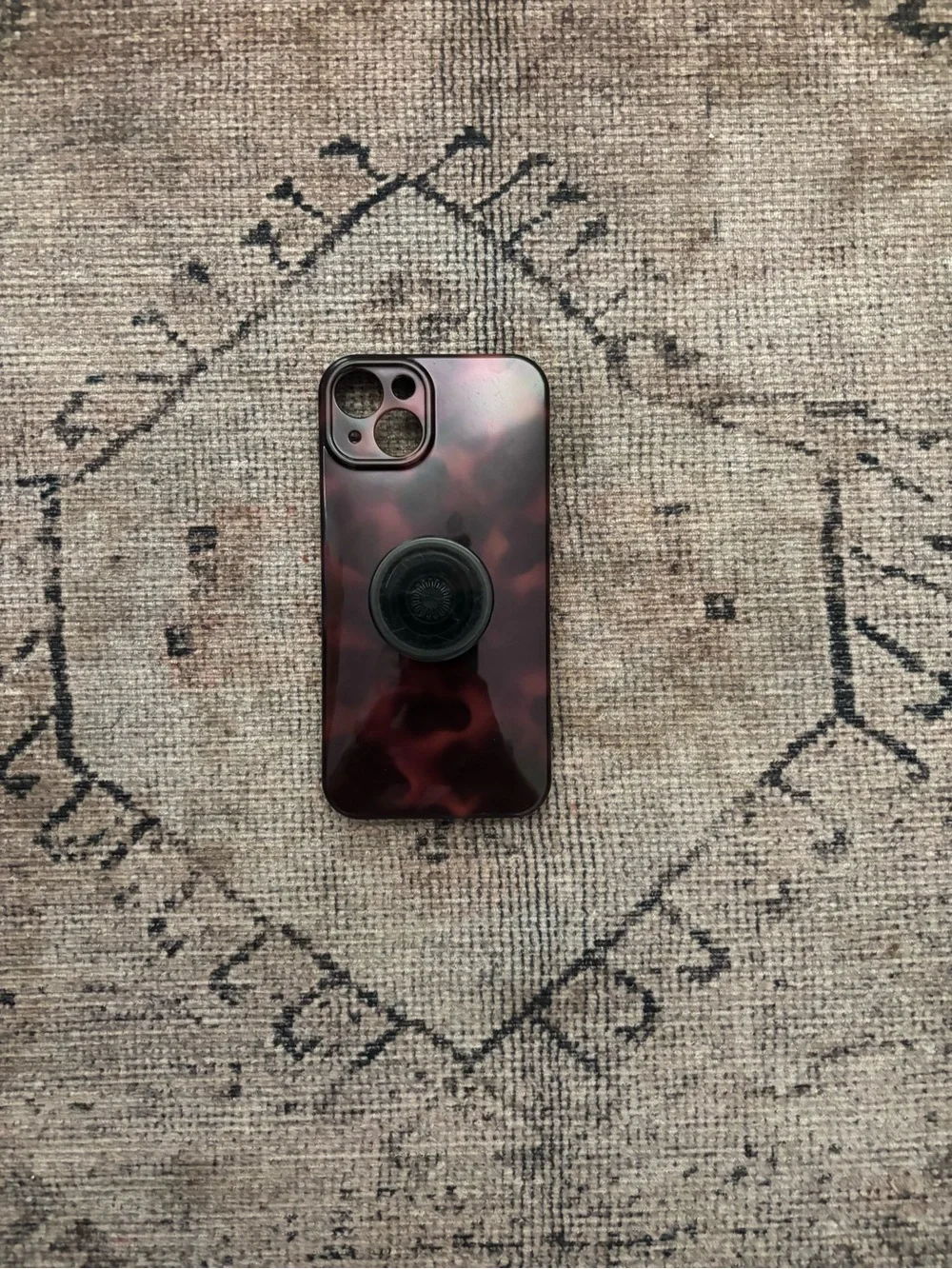 iPhone 13 Case with PopSocket - Tortoise Shell